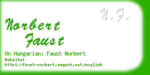 norbert faust business card